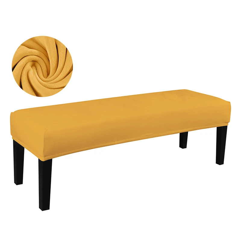 Housse de banc extensible en velours et Spandex, élastique, pour salle à manger, chaise, siège, hôtel, maison, salon, cuisine, chambre à coucher Housse de banc extensible en velours et Spandex, élastique, pour salle à manger, chaise, siège, hôtel, maison, salon, cuisine, chambre à coucher