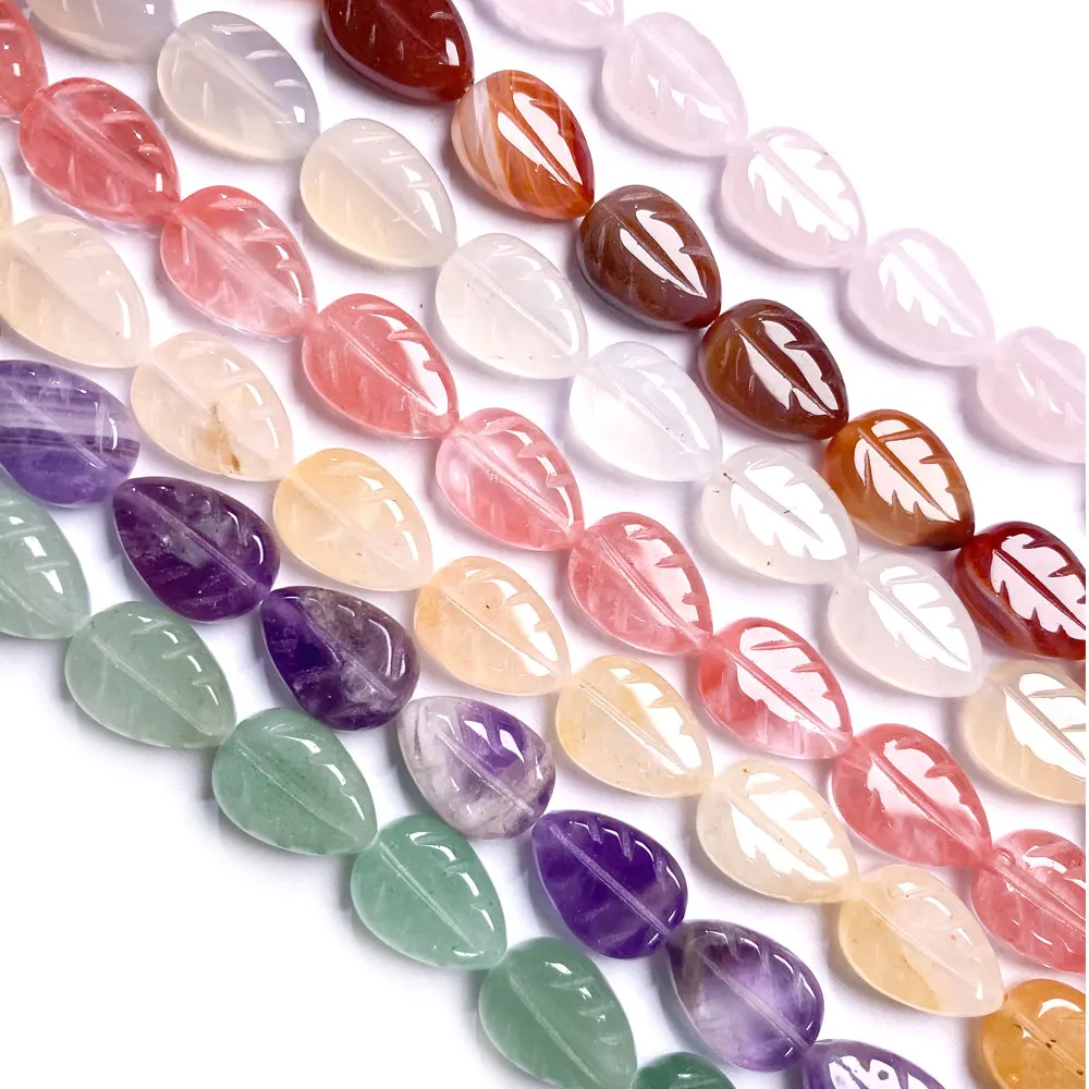 Natural Stone Beaded Semi-finished Leaf shape Crystal Loose Spacer Beads For jewelry making DIY necklace bracelet accessories
Natural Stone Beaded Semi-finished Leaf shape Crystal Loose Spacer Beads For jewelry making DIY necklace bracelet accessories