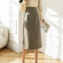 2022 Spring Fashion Knee-Length Skirts Womens Solid Basic All-Match Casual Jupe Femme A-Line High Waist Slim Thin Skirt Female
2022 Spring Fashion Knee-Length Skirts Womens Solid Basic All-Match Casual Jupe Femme A-Line High Waist Slim Thin Skirt Female