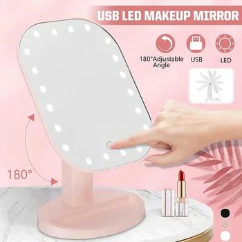 20 LED USB Portable Makeup Mirror Adjustable Lamp Touch Screen Cosmetic Beauty Desktop Vanity Table Stand Mirrors With Lights
20 LED USB Portable Makeup Mirror Adjustable Lamp Touch Screen Cosmetic Beauty Desktop Vanity Table Stand Mirrors With Lights