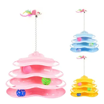 Three Levels pet cat toy Tower Tracks Disc cat Intelligence Amusement triple play disc cat toys ball Training Amusement plate
Three Levels pet cat toy Tower Tracks Disc cat Intelligence Amusement triple play disc cat toys ball Training Amusement plate