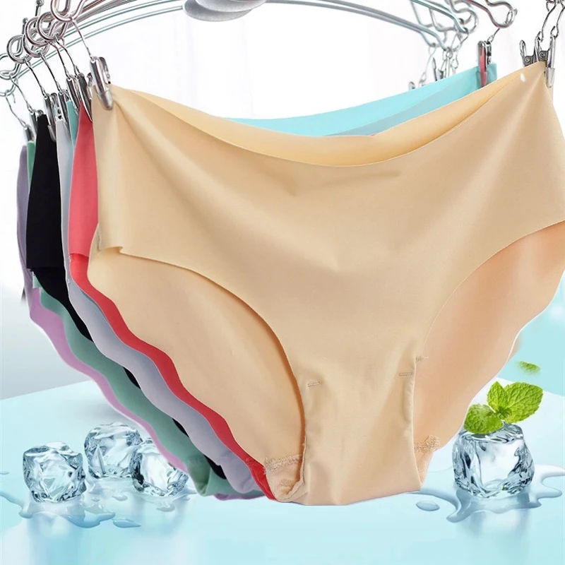 Sexy Women's Panties Ice Silk Seamless Underwear Girl Lingerie Breathable Comfort Briefs Large Size Panties Women Underpant
Sexy Women's Panties Ice Silk Seamless Underwear Girl Lingerie Breathable Comfort Briefs Large Size Panties Women Underpant