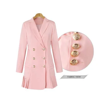 Fall winter streetwear double breasted long coat women's jacket slim bottom pleated women coat jacket casual outwear plus size 
Fall winter streetwear double breasted long coat women's jacket slim bottom pleated women coat jacket casual outwear plus size