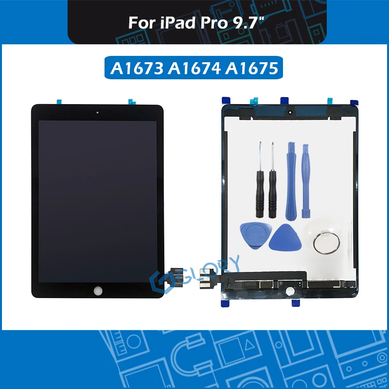 Black A1673 A1674 A1675 LCD Screen Assembly For iPad Pro 9.7" LCD display + Touch screen digitizer assembly Replacement
Black A1673 A1674 A1675 LCD Screen Assembly For iPad Pro 9.7" LCD display + Touch screen digitizer assembly Replacement