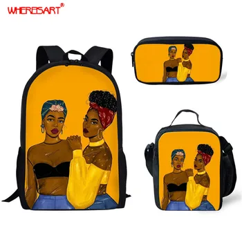 WHEREISART Black Girls Pattern Student Shoulder Bag for Teenage Kids Primary Casual Travel Book Bags Girls Cartoon Backpack Set
WHEREISART Black Girls Pattern Student Shoulder Bag for Teenage Kids Primary Casual Travel Book Bags Girls Cartoon Backpack Set