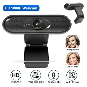 1080P USB HD Webcam With Microphone Computer Pc WebCamera Anti-peeping Rotatable Camera For Live Broadcast Video Conference Work
1080P USB HD Webcam With Microphone Computer Pc WebCamera Anti-peeping Rotatable Camera For Live Broadcast Video Conference Work