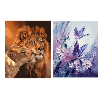 2 Set 16X20 Inch DIY Coloring Oil Painting Paint By Numbers Kits Drawing Paint on Canvas for Living Room (Frameless), Lion Kings
2 Set 16X20 Inch DIY Coloring Oil Painting Paint By Numbers Kits Drawing Paint on Canvas for Living Room (Frameless), Lion Kings