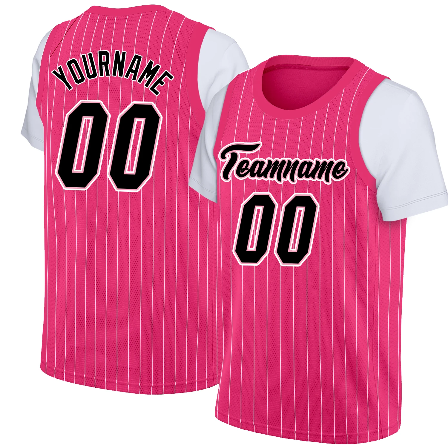 

Custom Basketball Jersey Personalized Print Team Name/Numbers Breathable Soft Comfortable Sleeve Shirts for Adults/Kids Big size