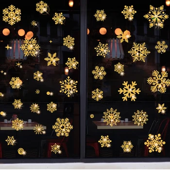 3D Christmas Window Snowflake Stickers Gold Silver Electrostatic Stickers Home Decoration New Year Wallpaper
3D Christmas Window Snowflake Stickers Gold Silver Electrostatic Stickers Home Decoration New Year Wallpaper
