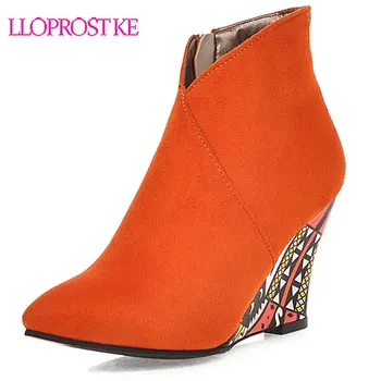 Lloprost ke big Size 43 dropship hot sale Pointed Toe Ankle Boots Women Shoes Woman Zip Up Wedge Heels Shoes Woman Boots Female 
Lloprost ke big Size 43 dropship hot sale Pointed Toe Ankle Boots Women Shoes Woman Zip Up Wedge Heels Shoes Woman Boots Female