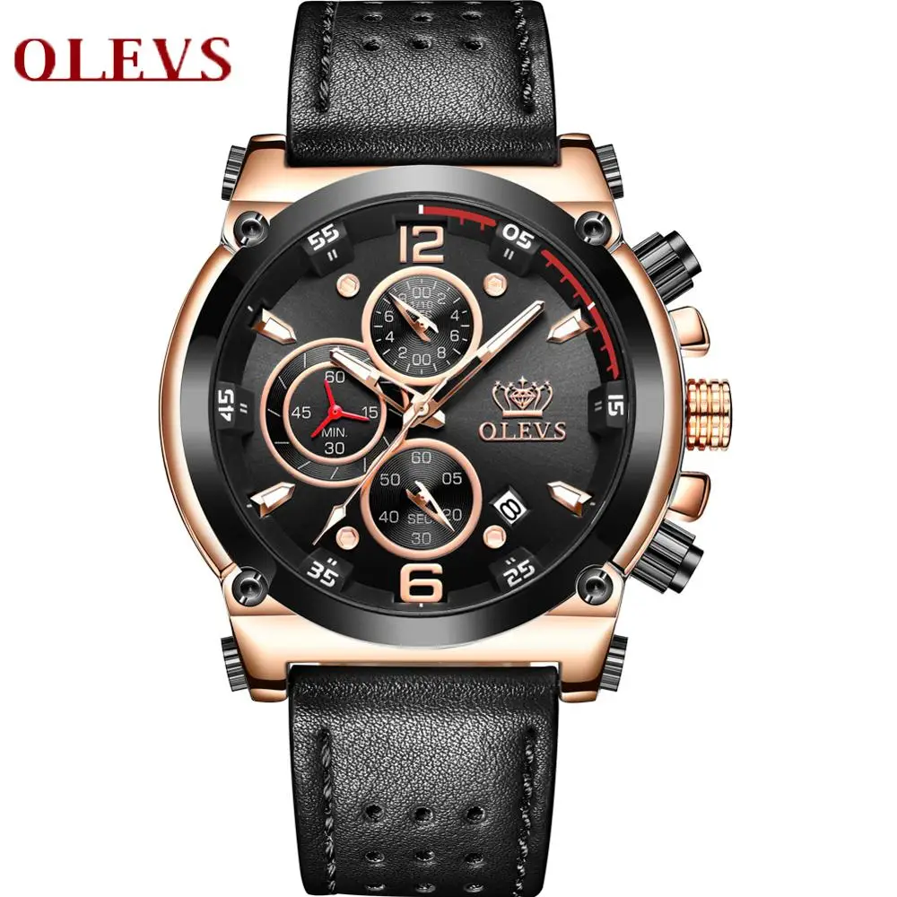 OLEVS Fashion Quartz Watch For Men Large Dial Multi-Function Chronograph Quartz Wrist Watch Belt Luminous Waterproof Watch Men
OLEVS Fashion Quartz Watch For Men Large Dial Multi-Function Chronograph Quartz Wrist Watch Belt Luminous Waterproof Watch Men