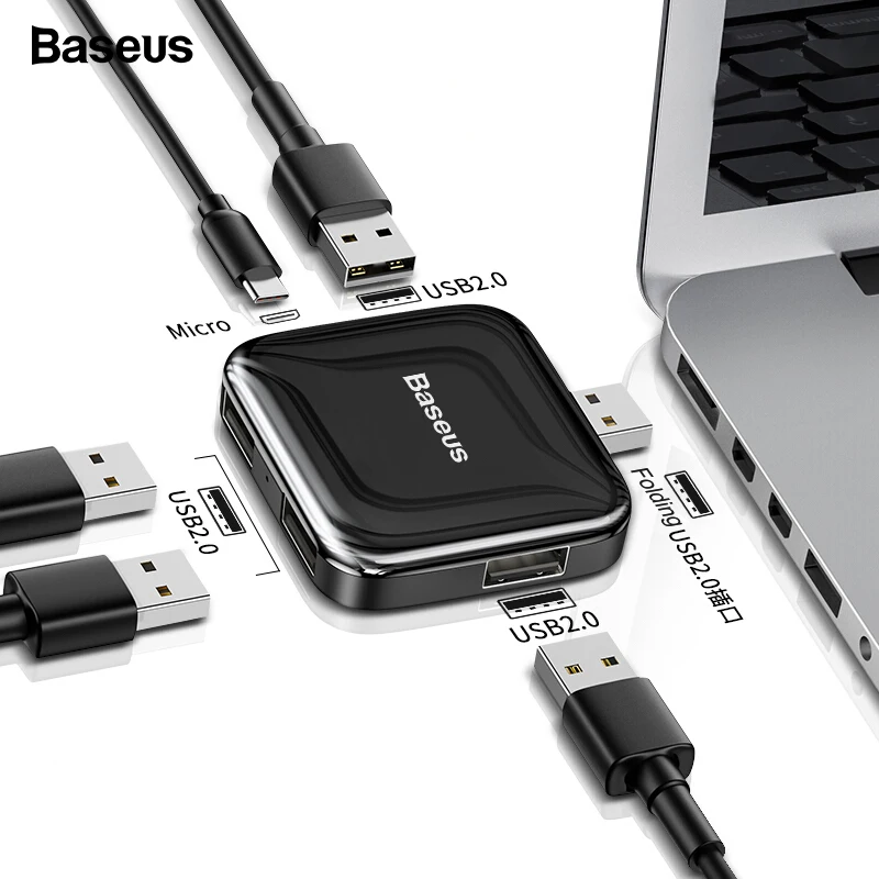 Baseus USB HUB 2.0 Multi 4 in 1 USB Port Hab Expander Splitter USB HUB Adapter with Micro for PC Laptop Computer Accessories
Baseus USB HUB 2.0 Multi 4 in 1 USB Port Hab Expander Splitter USB HUB Adapter with Micro for PC Laptop Computer Accessories
