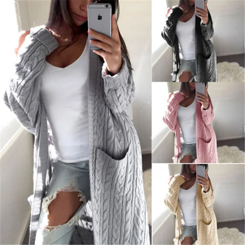 Autumn Winter Womens Sweater Long Knitwear Cardigan Sweater Open Front Pocket Coat Long Midi Coat Tops Fashion Women's Outwear
Autumn Winter Womens Sweater Long Knitwear Cardigan Sweater Open Front Pocket Coat Long Midi Coat Tops Fashion Women's Outwear
