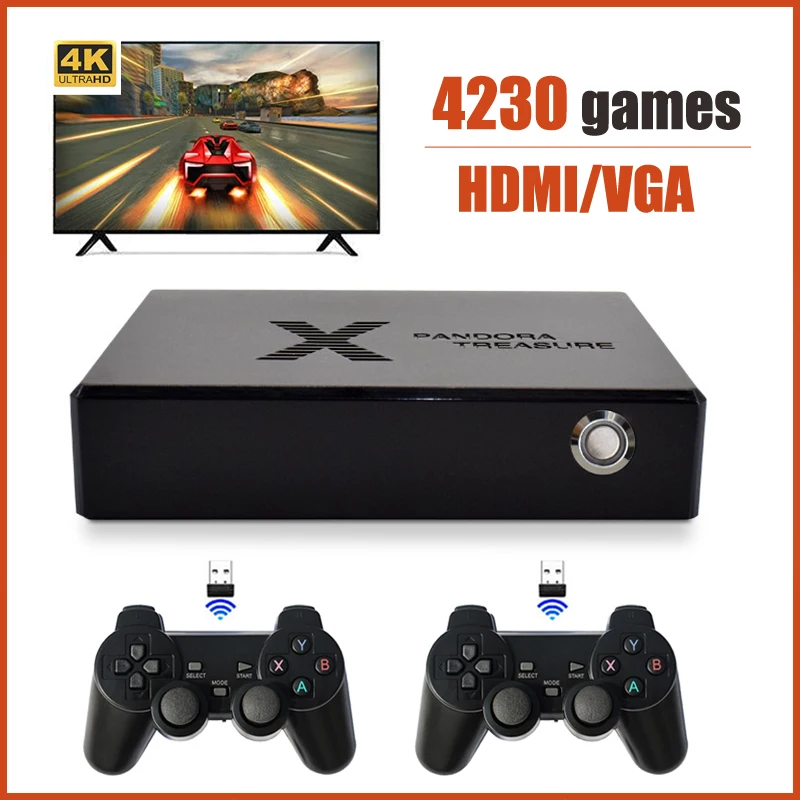 Pandora Box Classic Retro Game Console Built-in 4230 Game 3D Mini Arcade Video Game Console HDMI/VGA Output 4K HD TV Game Player
Pandora Box Classic Retro Game Console Built-in 4230 Game 3D Mini Arcade Video Game Console HDMI/VGA Output 4K HD TV Game Player