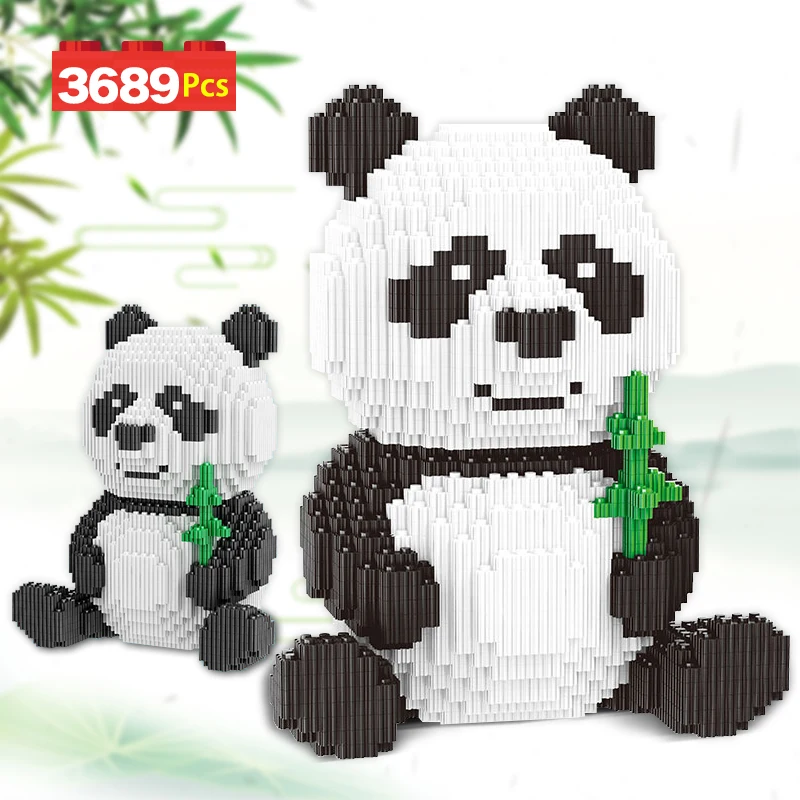 3689 шт. создатель DIY Assemable панда строительные блоки игрушки для детей 3D в виде