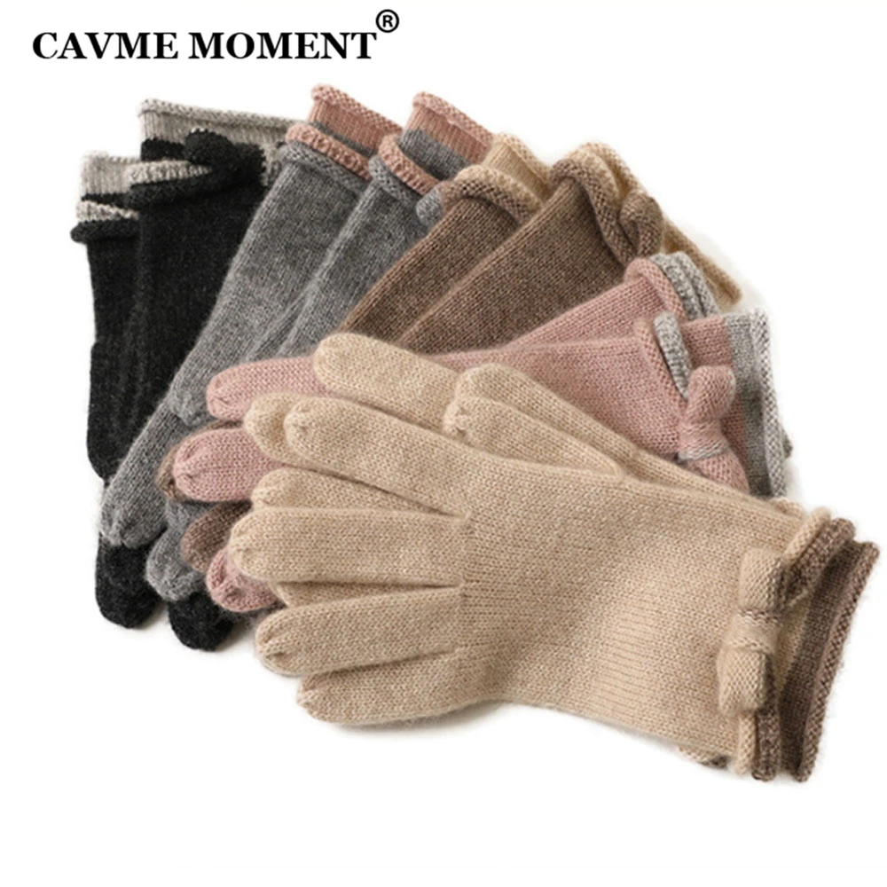 CAVME Knitted Gloves Cashmere Glove for Women Winter Gloves with Bow Elegant Ladies
CAVME Knitted Gloves Cashmere Glove for Women Winter Gloves with Bow Elegant Ladies
