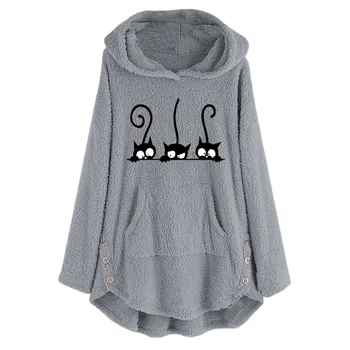 Plus Size Hoodies Womens Fleece Cat Embroidery Warm Hoodie Top Button Autumn Winter Size Long Sleeve Sweatshirts Hoody Ladies
Plus Size Hoodies Womens Fleece Cat Embroidery Warm Hoodie Top Button Autumn Winter Size Long Sleeve Sweatshirts Hoody Ladies