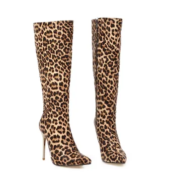 MStacchi Leopard print Women boots sexy Fine heel Boots ladies shoes Pointed toe knee boots woman party shoes Female botas mujer
MStacchi Leopard print Women boots sexy Fine heel Boots ladies shoes Pointed toe knee boots woman party shoes Female botas mujer