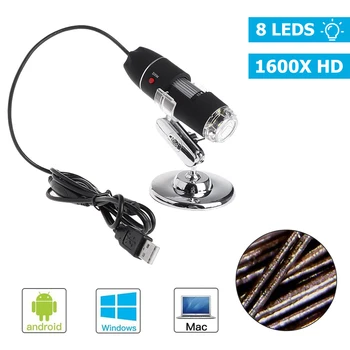 Adjustable 1600X 2MP 1080P USB Digital Microscope Mega Pixels 1600X 8 LED Digital Microscope Type-C/Micro For Android phone USB
Adjustable 1600X 2MP 1080P USB Digital Microscope Mega Pixels 1600X 8 LED Digital Microscope Type-C/Micro For Android phone USB