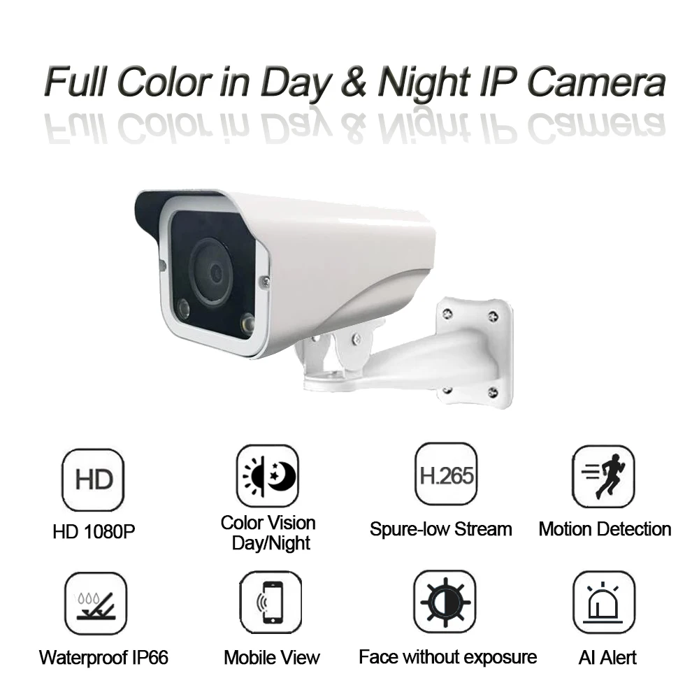 Home IP Camera Full Color Day & Night Security Security Camera 1080P Full HD P2P Bullet Outdoor Waterproof CCTV Camera for Home
Home IP Camera Full Color Day & Night Security Security Camera 1080P Full HD P2P Bullet Outdoor Waterproof CCTV Camera for Home