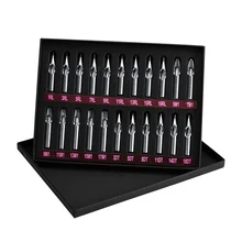22 Pieces Body Art Nozzle Tips Set Stainless Steel Tubes Universal Washable for Needles Machine Grip Home Accessories
22 Pieces Body Art Nozzle Tips Set Stainless Steel Tubes Universal Washable for Needles Machine Grip Home Accessories