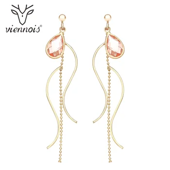 Viennois New Dangle Earrings For Women in Zircon Design Gold ColorFemale Metallic Party Jewelry
Viennois New Dangle Earrings For Women in Zircon Design Gold ColorFemale Metallic Party Jewelry