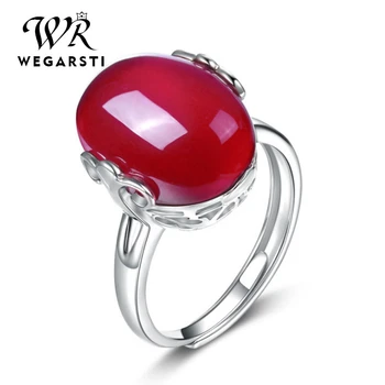 WEGARSTI Women's Rings 925 Sterling Silver Jewelry Ring With Oval Cut Blue Red Green Agate Ring Wedding Gifts Adjust Size
WEGARSTI Women's Rings 925 Sterling Silver Jewelry Ring With Oval Cut Blue Red Green Agate Ring Wedding Gifts Adjust Size