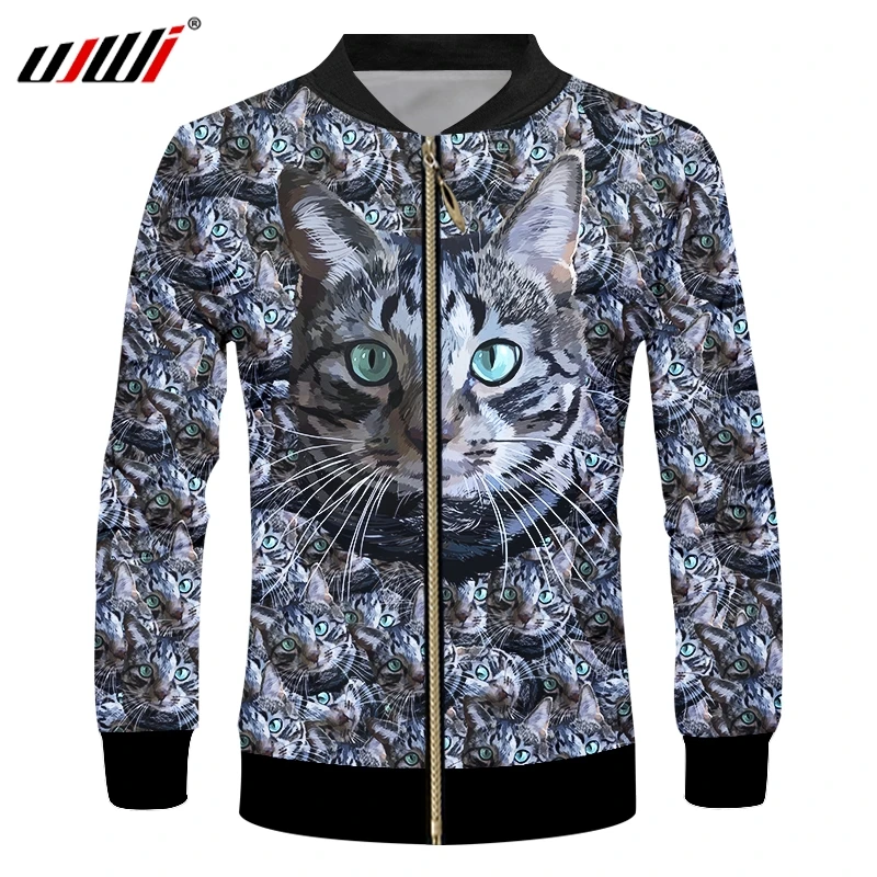 UJIW 2019 Spring Fall Mens Jacket Funny Print Black Cats cute 3d Coats Man Hiphop Long Sleeve Collar Zipper Baseball Jackets
UJIW 2019 Spring Fall Mens Jacket Funny Print Black Cats cute 3d Coats Man Hiphop Long Sleeve Collar Zipper Baseball Jackets