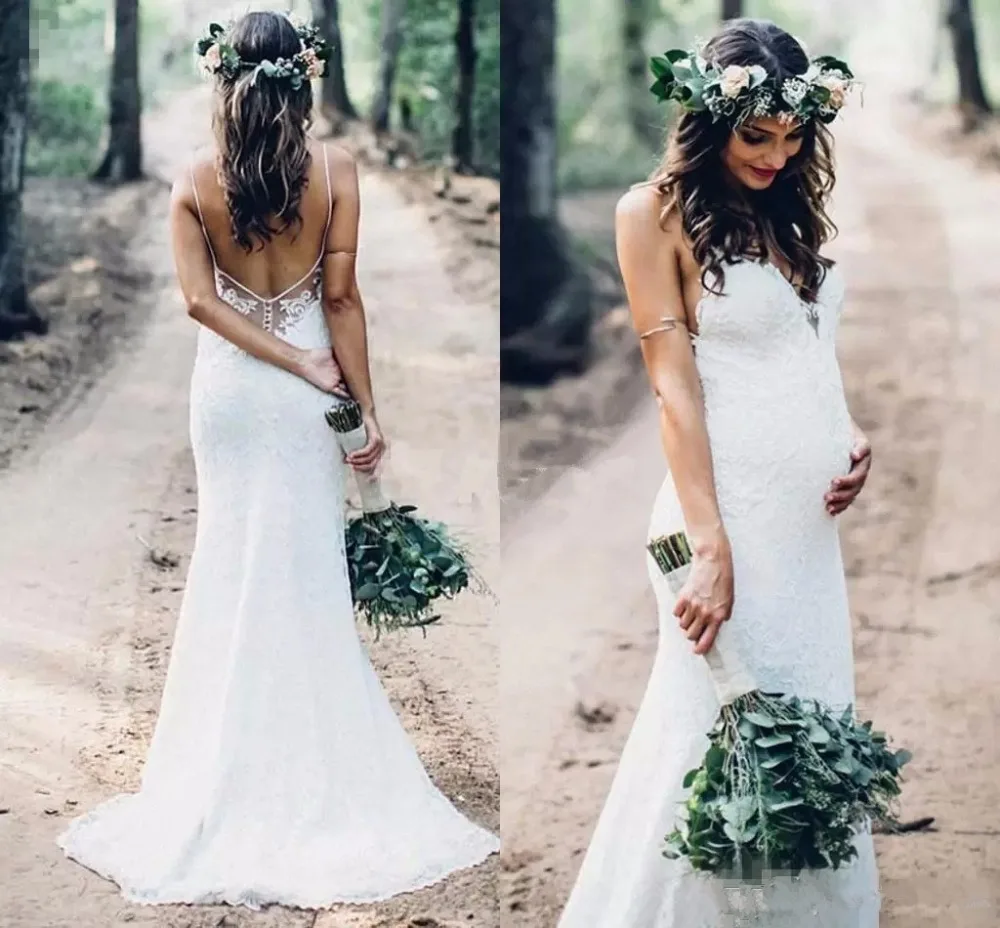 Wedding Dresses For Pregnant V Neck Sexy Beach White Beautiful See Through Open Back Mermaid Women Vestido De Noiva Brautkleid
Wedding Dresses For Pregnant V Neck Sexy Beach White Beautiful See Through Open Back Mermaid Women Vestido De Noiva Brautkleid