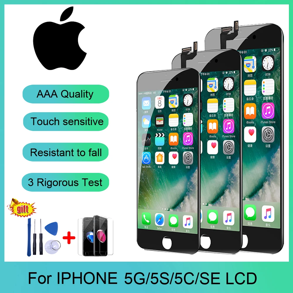 AAA+++ Quality LCD Display For Pantalla iPhone 5S 5C 5 SE LCD Touch Screen Digitizer Assembly + Tools +Glass
AAA+++ Quality LCD Display For Pantalla iPhone 5S 5C 5 SE LCD Touch Screen Digitizer Assembly + Tools +Glass