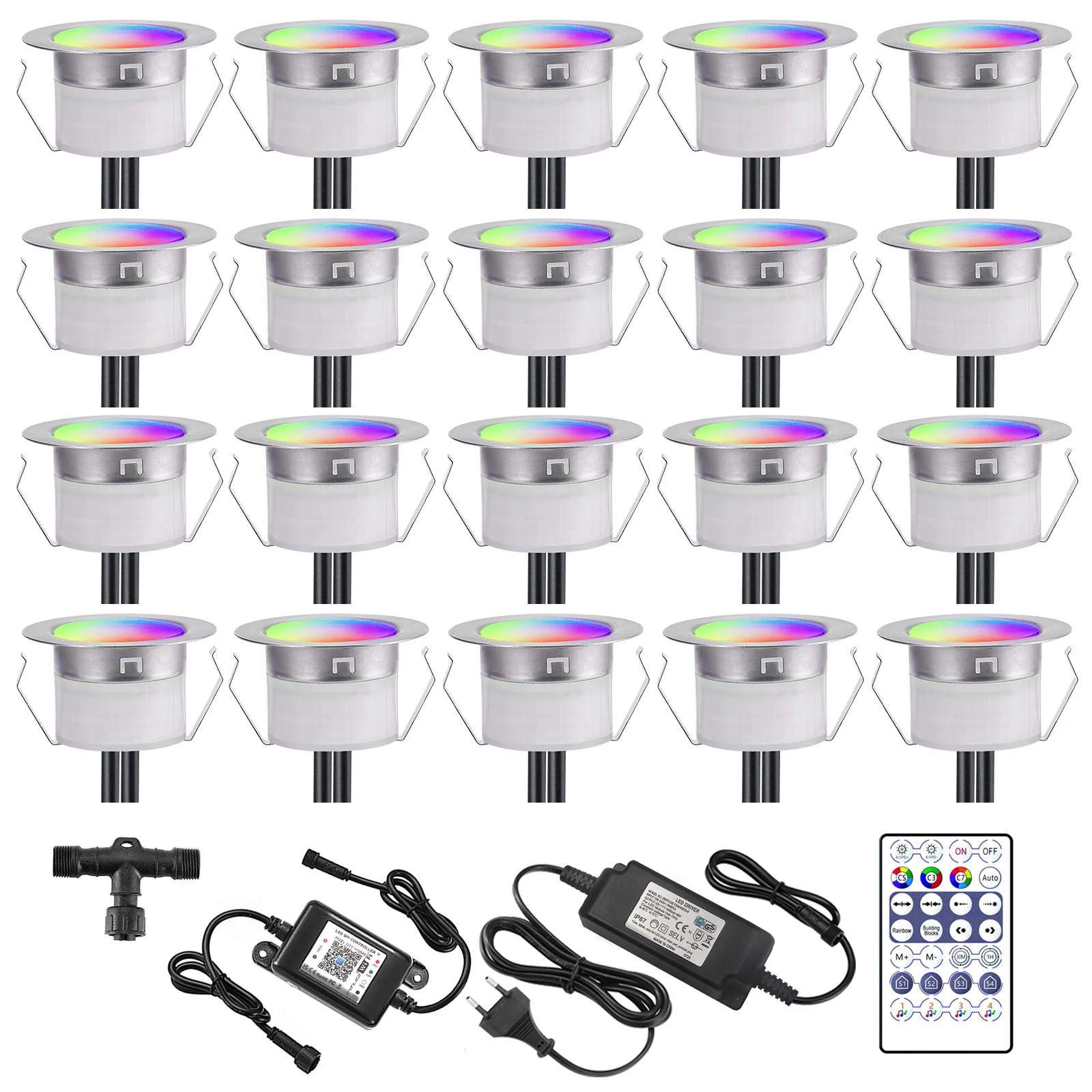 20 шт./компл. FVTLED WIFI Светодиодные палубные огни 45 мм RGB симфония для сада двора освещение для дорожек Голосовое управление с Alexa Google Home
20 шт./компл. FVTLED WIFI Светодиодные палубные огни 45 мм RGB симфония для сада двора освещение для дорожек Голосовое управление с Alexa Google Home