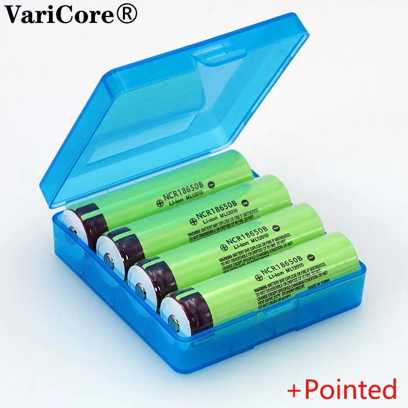 4PCS New Original 18650 3.7 v 3400 mah Lithium Rechargeable Battery NCR18650B with Pointed (No PCB) For flashligh batteries+Box
4PCS New Original 18650 3.7 v 3400 mah Lithium Rechargeable Battery NCR18650B with Pointed (No PCB) For flashligh batteries+Box