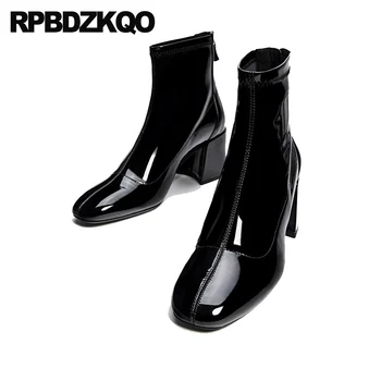patent leather shoes fur round toe trend block winter chunky black 2019 booties women ankle boots medium heel ladies waterproof
patent leather shoes fur round toe trend block winter chunky black 2019 booties women ankle boots medium heel ladies waterproof