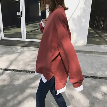 New Autumn Women Fake Two-piece Stitching Loose Sweatershirts Round Collar Pullover Long Sleeve Casual Solid Color Pullover Tops
New Autumn Women Fake Two-piece Stitching Loose Sweatershirts Round Collar Pullover Long Sleeve Casual Solid Color Pullover Tops
