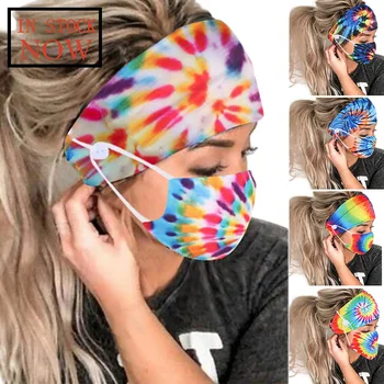 2pc Adult Washable Tie-dye Printed Adjustable Cotton Mask+button Hairband Set Mascarilla Reutilizable Mondkapjes mask for face 
2pc Adult Washable Tie-dye Printed Adjustable Cotton Mask+button Hairband Set Mascarilla Reutilizable Mondkapjes mask for face