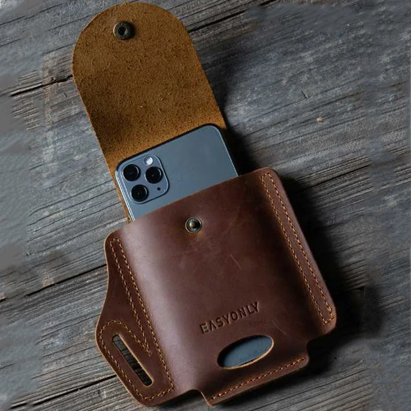 PU Leather Belt Clip Holster Case for 7.5 inch Mobile Phone Bag Waist Pack Mini Bags Cell Phone Accessories Covers