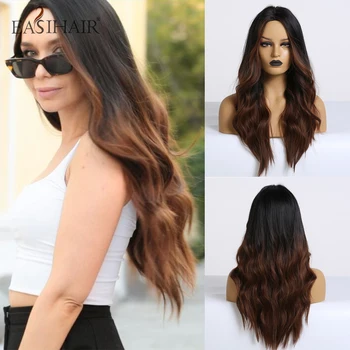 EASIHAIR Long Dark Brown Ombre Synthetic Wigs for Women Middle Part High Density Temperature Wavy Cosplay Wigs Heat Resistant
EASIHAIR Long Dark Brown Ombre Synthetic Wigs for Women Middle Part High Density Temperature Wavy Cosplay Wigs Heat Resistant