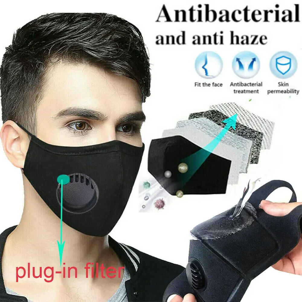 1Pcs Fashion Unisex Cotton Breath Valve PM2.5 Mouth Mask Anti-Dust Anti Pollution Mask Cloth Activated Carbon Filter Respirator
1Pcs Fashion Unisex Cotton Breath Valve PM2.5 Mouth Mask Anti-Dust Anti Pollution Mask Cloth Activated Carbon Filter Respirator