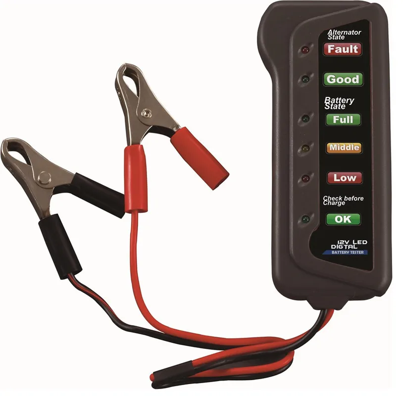 12V Car Battery & Alternator Tester - Test Battery Condition & Alternator Charging (LED indication)
12V Car Battery & Alternator Tester - Test Battery Condition & Alternator Charging (LED indication)