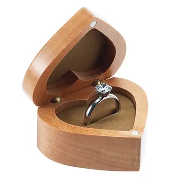 Heart Shaped Wood Ring Box Portable Jewelry Box Holder Engagement Ring Box,beech
Heart Shaped Wood Ring Box Portable Jewelry Box Holder Engagement Ring Box,beech