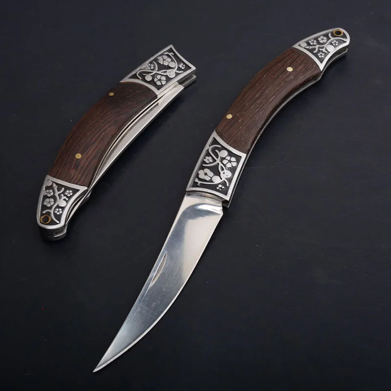 

Высококачественный Тактический Складной нож 440C стальное лезвие + деревянная ручка карманный нож походные охотничьи ножи для выживания EDC инструмент