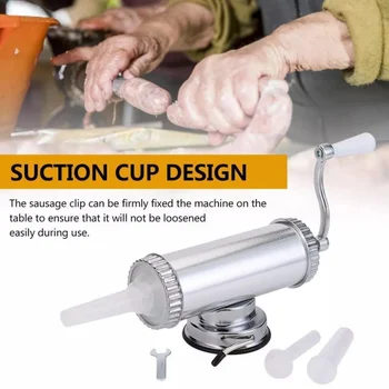 Hand Operated Sausage Machines Food Maker Manual Sausage Meat Fillers Machine for Sausage Meat Stuffer Filler Funnel Nozzle Kit
Hand Operated Sausage Machines Food Maker Manual Sausage Meat Fillers Machine for Sausage Meat Stuffer Filler Funnel Nozzle Kit