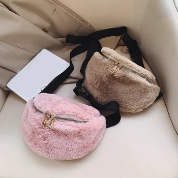 Women Plush Waist Bag Casual Solid Color Street Chest Crossbody Shoulder Pouch Multifunction Bag Belt Bag Pouch Packs
Women Plush Waist Bag Casual Solid Color Street Chest Crossbody Shoulder Pouch Multifunction Bag Belt Bag Pouch Packs