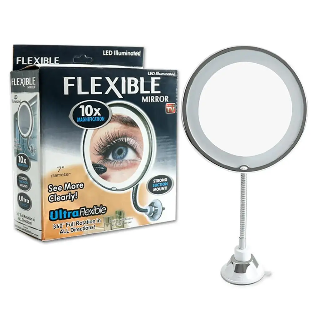 Magnifying Makeup Mirror with LED Light Vanity Mirror Flexible Cosmetics lighted Make Up Mirrors USB Or Battery 10x Hand
Magnifying Makeup Mirror with LED Light Vanity Mirror Flexible Cosmetics lighted Make Up Mirrors USB Or Battery 10x Hand