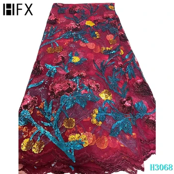HFX Red African Sequins Lace Fabric 2020 High Quality French Net Lace Fabric Nigerian Tulle Lace Fabric For Wedding Dress F3068
HFX Red African Sequins Lace Fabric 2020 High Quality French Net Lace Fabric Nigerian Tulle Lace Fabric For Wedding Dress F3068