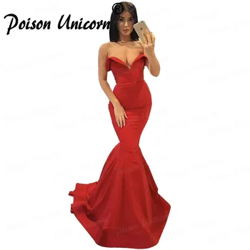 Sexy Strapless Red Prom Dresses 2020 Sleeveless Sweep Train Mermaid Prom Gowns Runway Celebrity Customized Party Evening Dress
Sexy Strapless Red Prom Dresses 2020 Sleeveless Sweep Train Mermaid Prom Gowns Runway Celebrity Customized Party Evening Dress