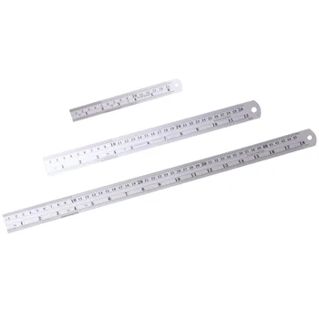 4Pcs Double Scale Stainless Steel Straight Ruler Britain Standard Ruler for Student Silver(15cm)
4Pcs Double Scale Stainless Steel Straight Ruler Britain Standard Ruler for Student Silver(15cm)