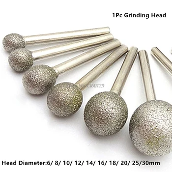 1Pc Shank Spherical Head Diamond Grinding Bit Coated Mounted Points Round Ball Burs Coarse For Stone Drill Metal 6 to 30mm
1Pc Shank Spherical Head Diamond Grinding Bit Coated Mounted Points Round Ball Burs Coarse For Stone Drill Metal 6 to 30mm