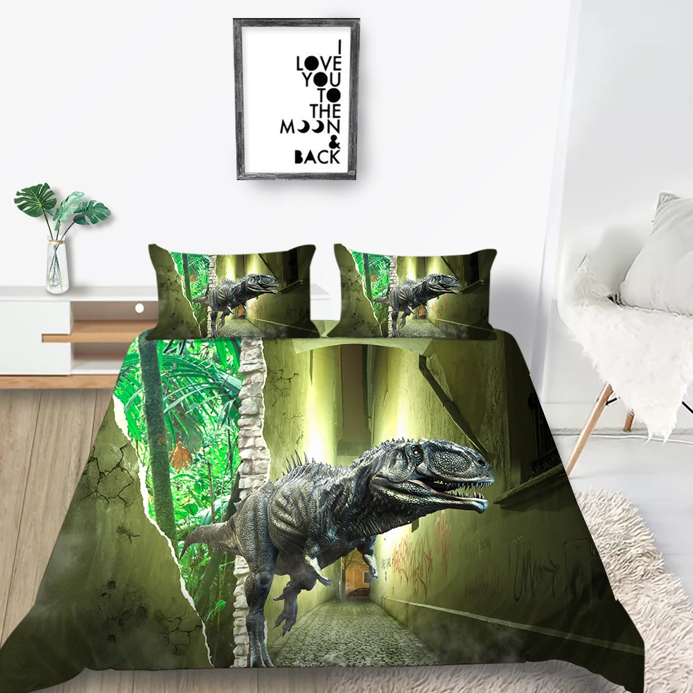 Rain Forest Bedding Set Dinosaur Fashionable 3D Cartoon Duvet Cover Single King Queen Twin Full Double Unique Design Bed Set
Rain Forest Bedding Set Dinosaur Fashionable 3D Cartoon Duvet Cover Single King Queen Twin Full Double Unique Design Bed Set