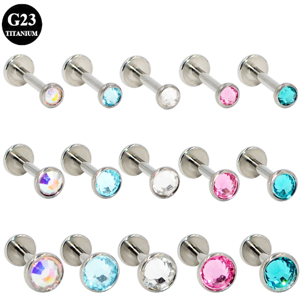 G23 Titanium Lip Stud Zircon Anodize Internally Threaded Ear Cartilage Tragus Helix Labret Lip Ring Piercing Body Jewelry
G23 Titanium Lip Stud Zircon Anodize Internally Threaded Ear Cartilage Tragus Helix Labret Lip Ring Piercing Body Jewelry